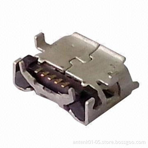 USB Connector, USB2.0 Micro B Type, Receptacle, R/A, SMT (Shell DIP)